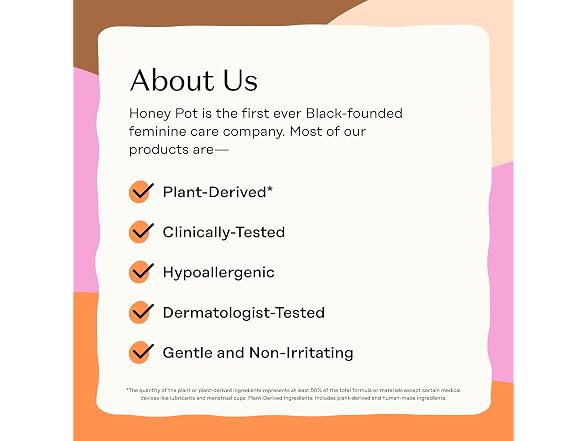 Honey Pot Organic Cotton Tampons 18 Count