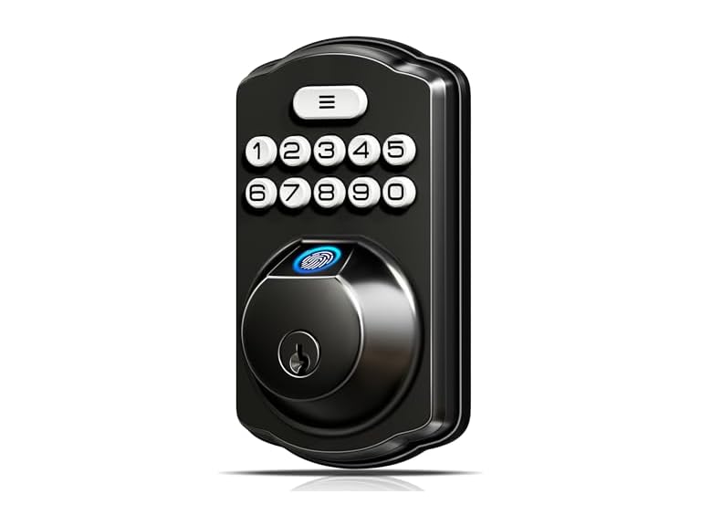 VEISE KS02A KS02A Fingerprint Door Lock Matte Black