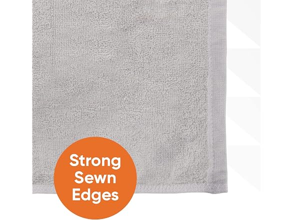 Superio Superio Cotton Terry Washcloths Grey