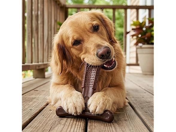 SPOT Bam-Bones Plus T-Bone Dog Chew Toy, 7"