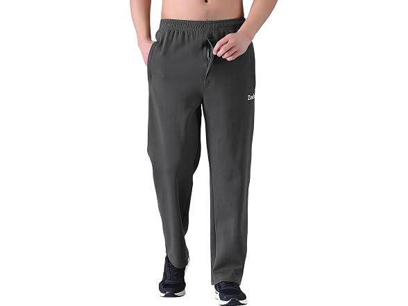 Zoulee Men's Open-Bottom Cotton Track