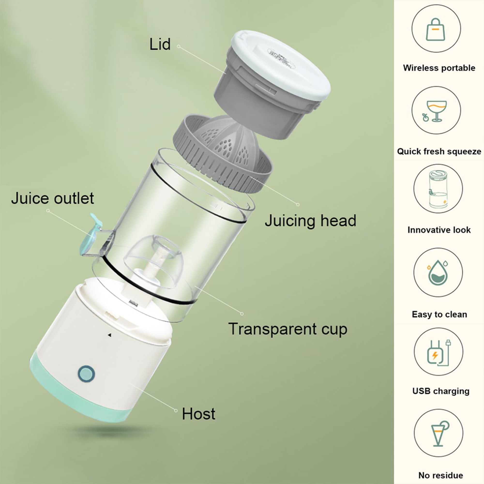 Cordless Mini Juicer - Gallery 16