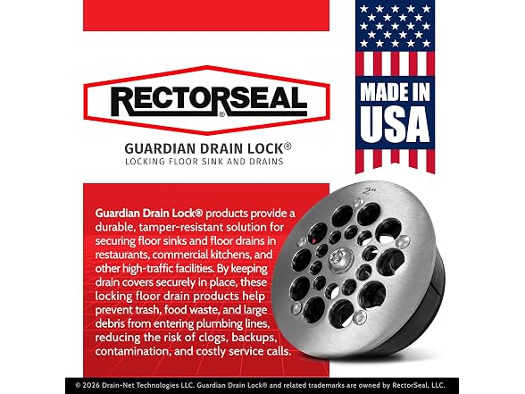 RectorSeal Guardian Drain Lock GDL2000