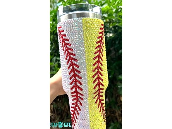 SEM LIFE 40 Oz Rhinestone Bling Tumbler