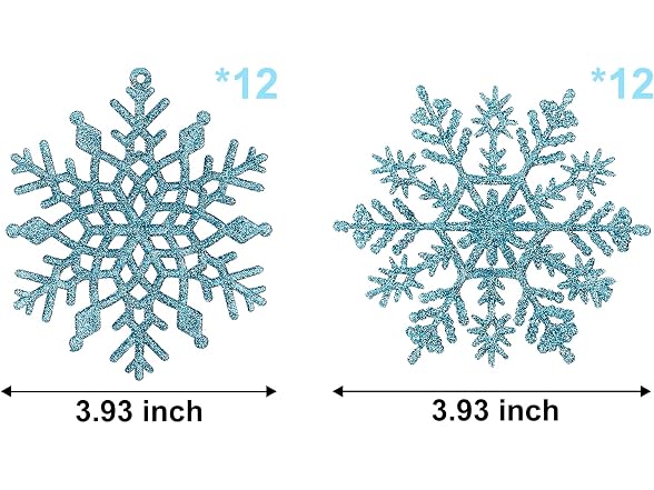 vannyster 24 Pcs Christmas Snowflake Orn - Gallery 2