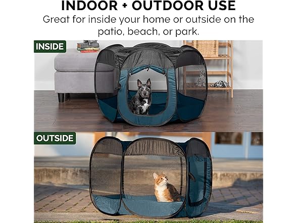 Furhaven Portable Pet Playpen, Small