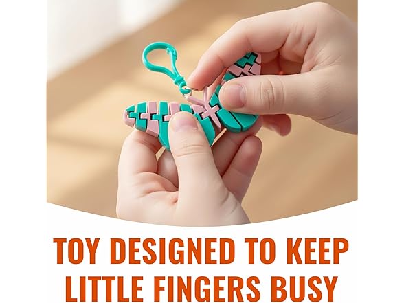 Fun Express Happy Assorted Fidget Toy Backpack Clips, 12 Pieces