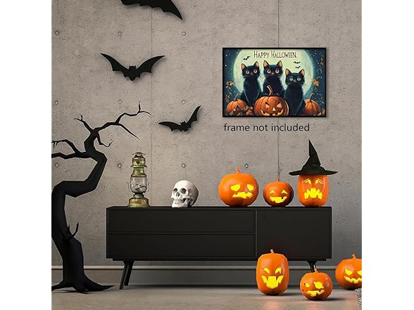 Primitive Happy Halloween Canvas Wall