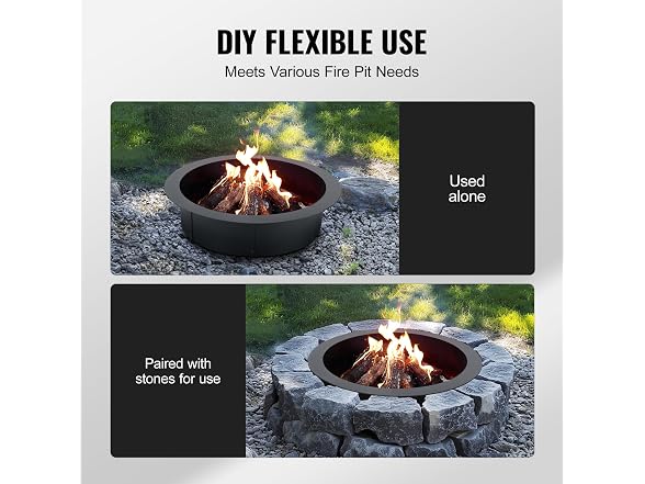 Fire Pit Ring, 36-Inch Outer/30-Inch Inner