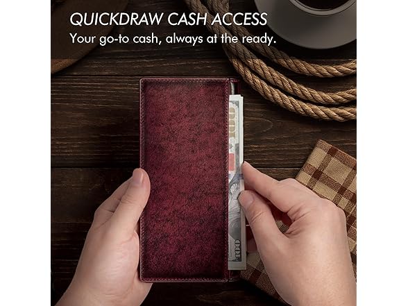 Pefiam Leather Long Wallet for Men