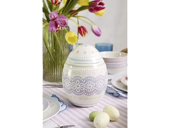 Oneida Bunny Hop Easter Egg Candy Jar