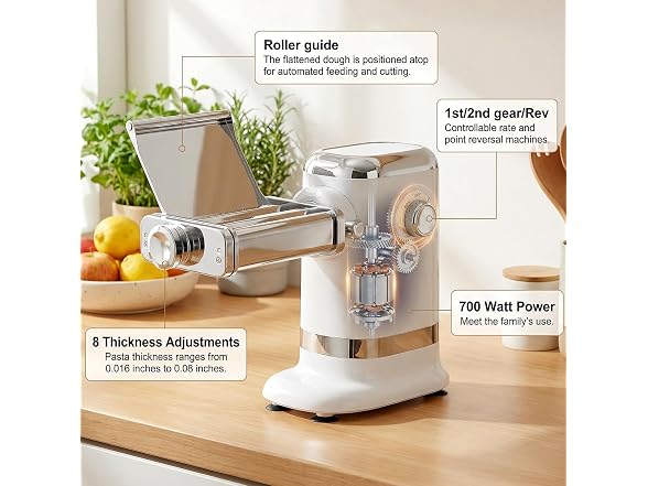 GVODE Silver Electric Pasta Maker Machine