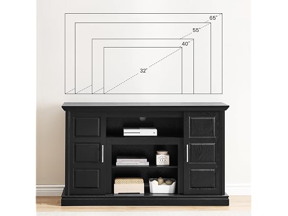 IDEALHOUSE 65" Farmhouse TV Stand, Black