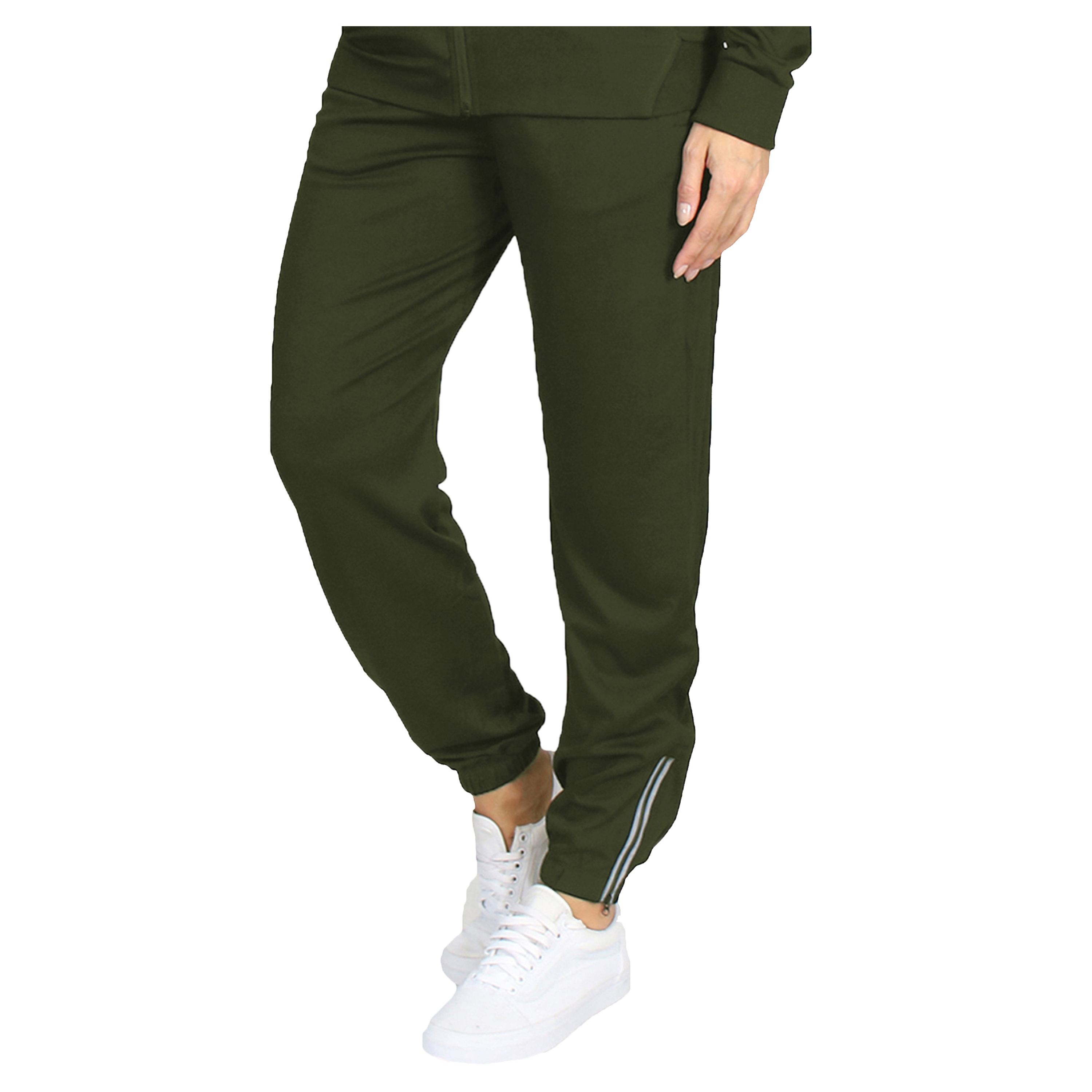 3Pk Asst Womens Track Pants w-Ankle Zippers - Gallery 14