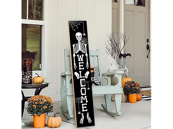 Halloween Porch Sign Welcome