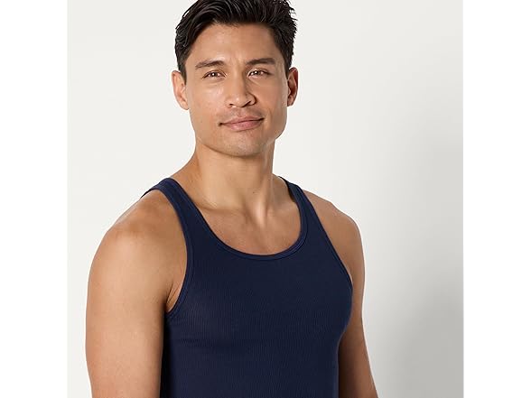 AE Mens SlimFit Breathable Cotton Tank 6Pk