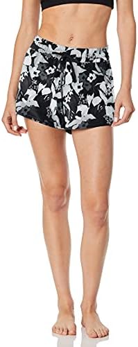 Kanu Surf Women's Darren Stretch UPF 50+ Active Swim and Workout Boardshort, Eden Black, 0