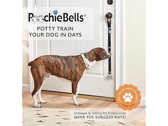 PoochieBells Dog Doorbell, Dog Potty Training Bells