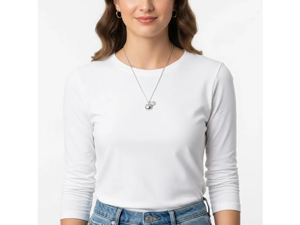 Moissanite Diamond Kitty Charm Necklace