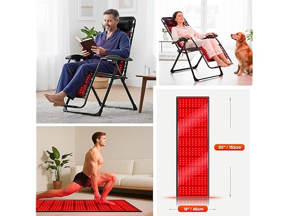 Red Light Therapy Mat w/ Lounge Chair