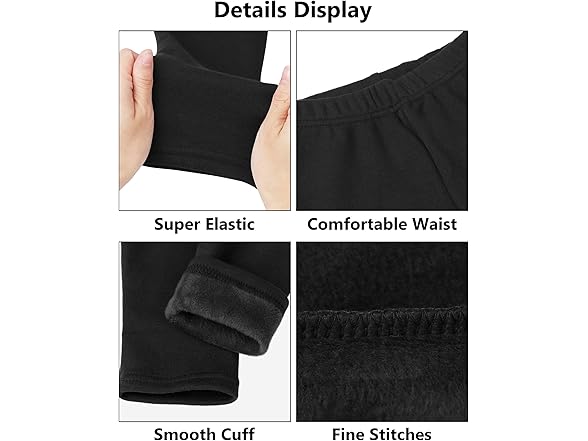 Resinta 4 Pack Girls Fleece Leggings