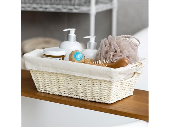 Sukkiri Homu Wicker Storage Basket with Liner