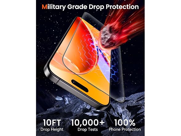 Mkeke for iPhone 16 Pro Max Screen Protector 3 Pack