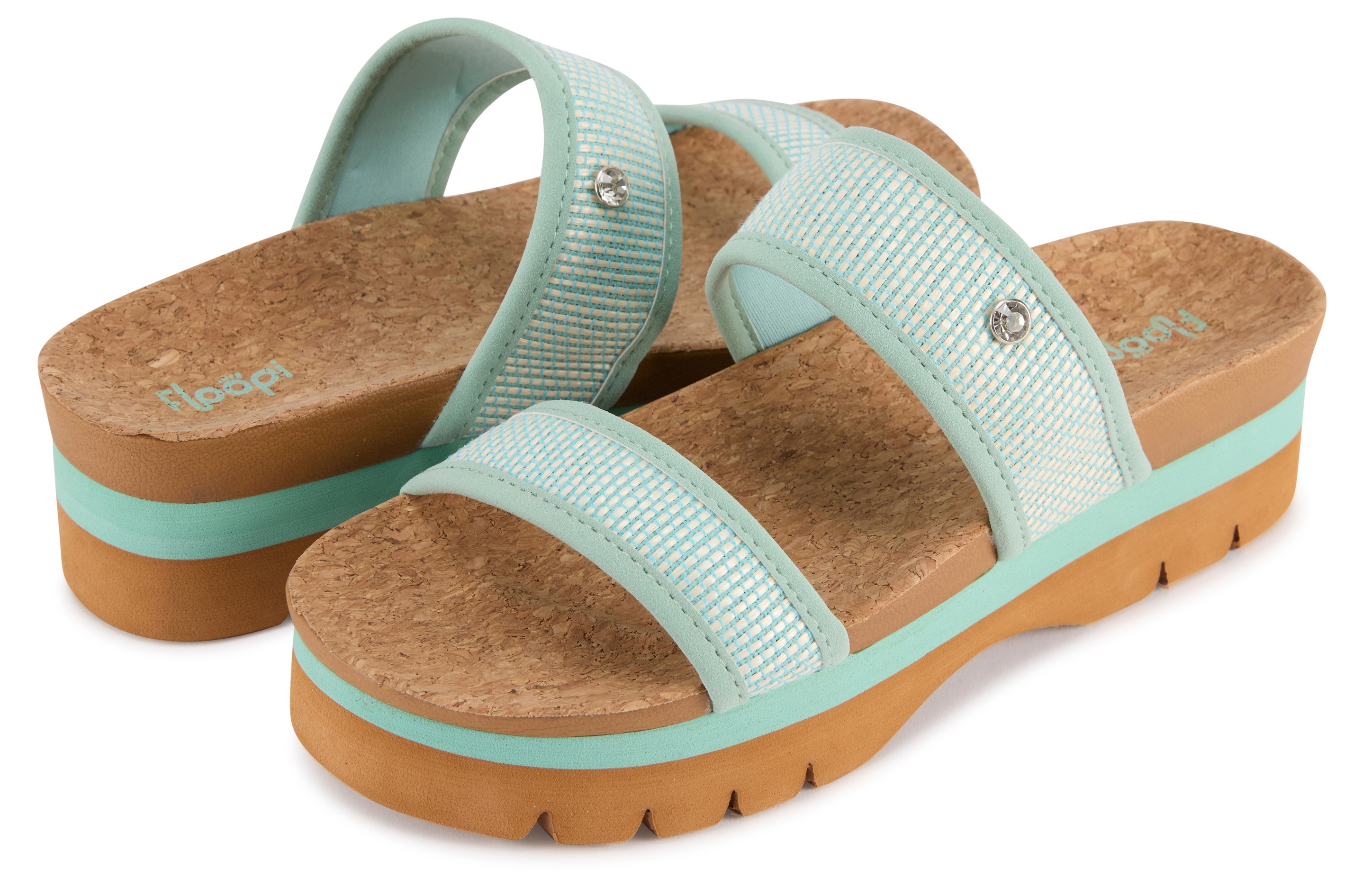 Floopi Womens Ribbed Knit Wedge Slide - Gallery 10
