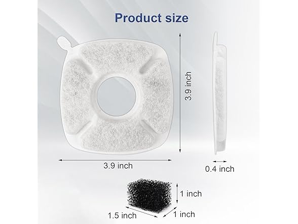MJYNITE Cat Water Fountain Filters,16 Pack