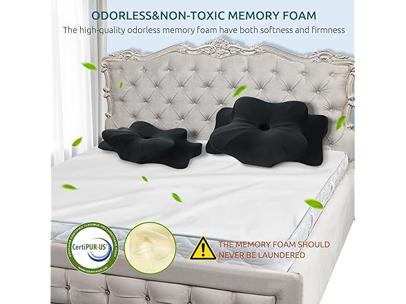 DONAMA Cervical Pillow for Neck, Black