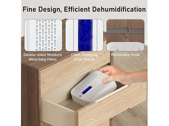 ATKMAYI Rechargeable Small Dehumidifier