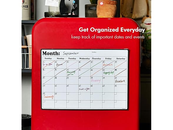 Fridge Calendar Magnetic Dry Erase Calendar Whiteboard