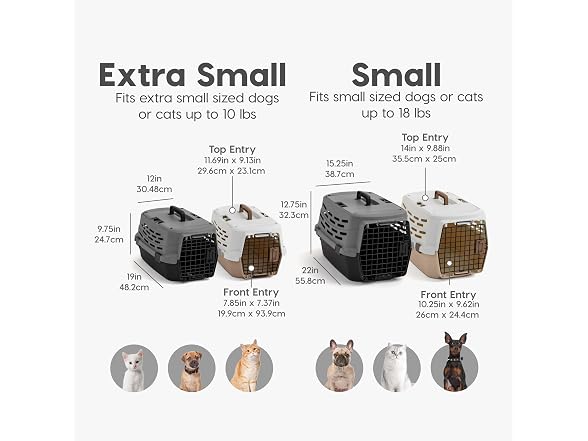 IRIS USA Pet Carrier, 23" Cat & Dog Carrier