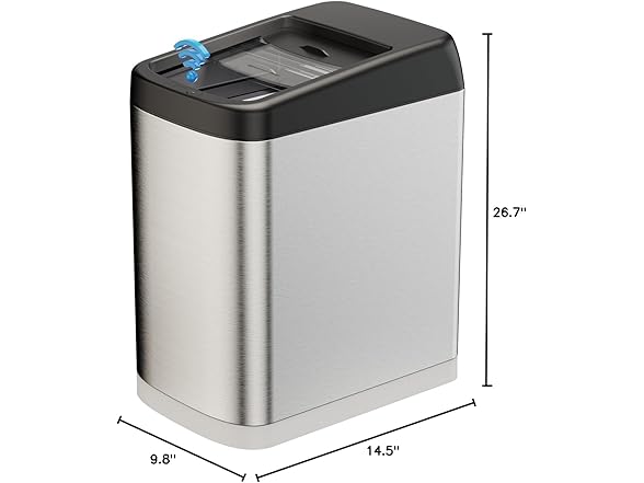 ELLO&ALLO 50 Liter 13 Gallon Touchless Trash Can