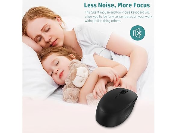 LeadsaiL Wireless Keyboard+Mouse Blk