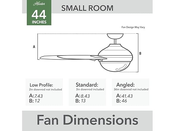 Hunter Fan 44 Inch Contemporary Fresh White Fan