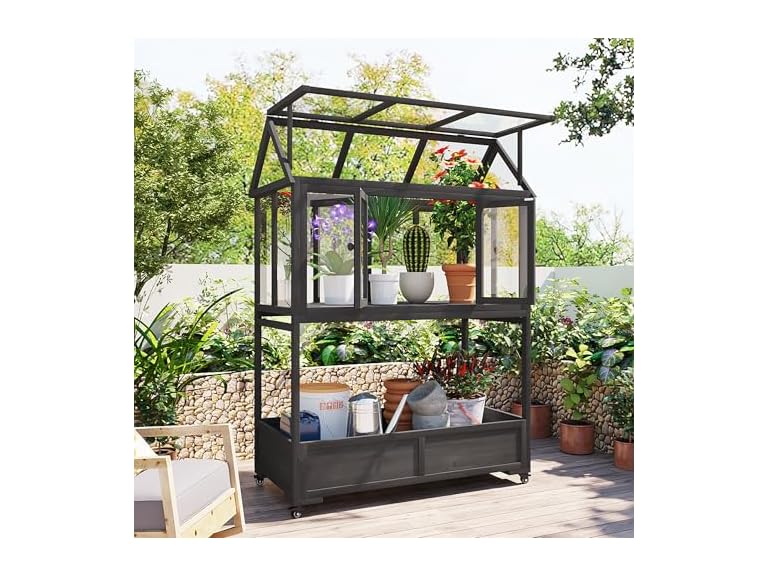 Merax N717P229037B Merax Wood Portable Cold Frame