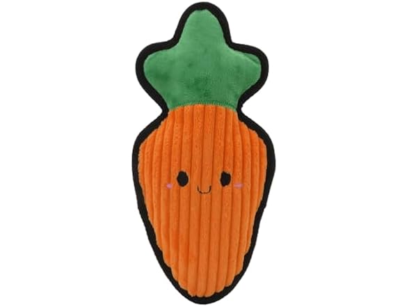 Linzy Plush Durable Carrot Crinkle Pet Toy