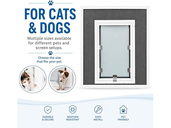 Screen Cat & Dog Doors | Single Flap | Under