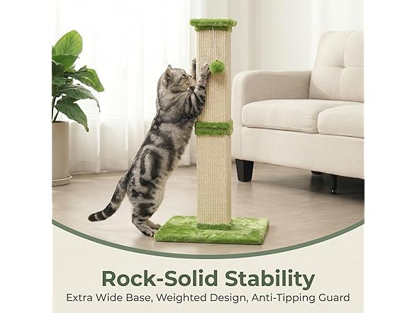 Fansafurn Tall Cat Scratching Post, 32''