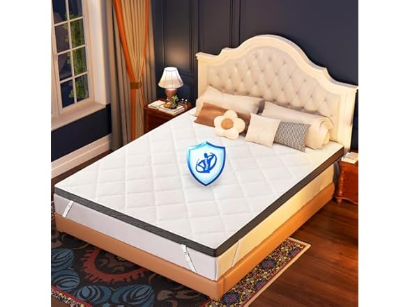 Glendan Firm Mattress Topper King: 3 Inch High Density Foam (Open Box)