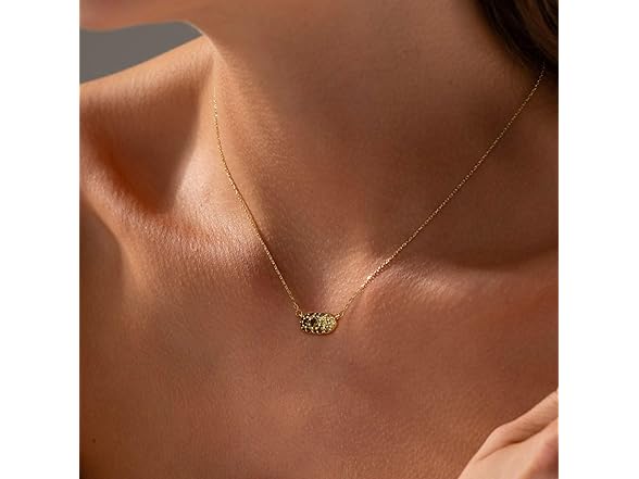 ANOBLEJRY Birthstone Necklace Sapphire