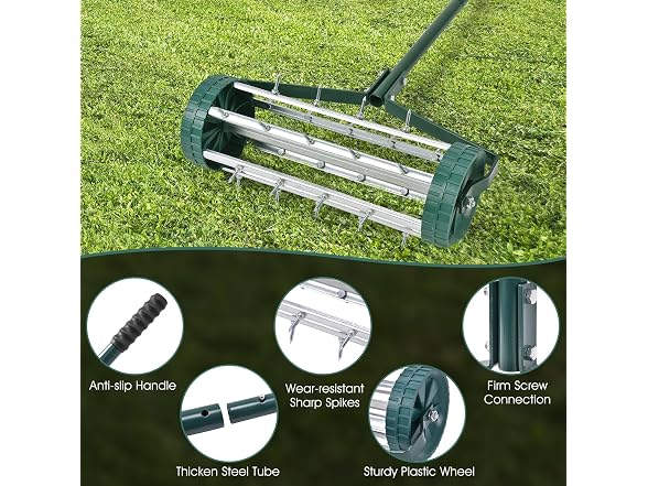 Hysache Rolling Lawn Aerator, 18"