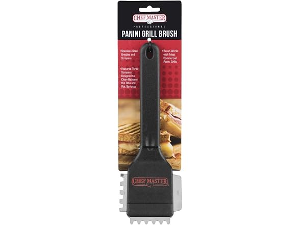 Chef Master Stainless Steel Panini Grill 1/2"H