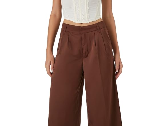 Forever 21 (M) Mid-Rise Ultra Wide-Leg Pants