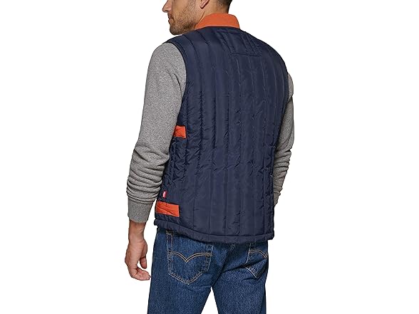 Levis Mens Quilted Vest Navy (2XL)