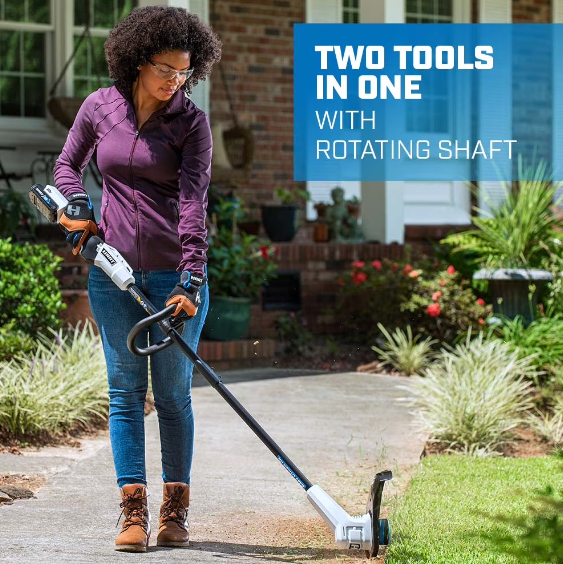 HART 20V Cordless 13" String Trimmer Kit, (1) 2.0 Ah Lithium-Ion Battery - Gallery 19