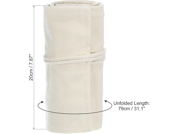 PATIKIL Handmade 72 Slots Roll Up Pencil Case