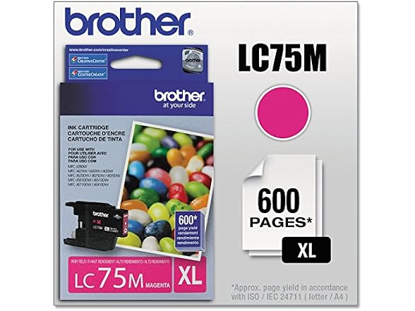 Brother® LC75M High-Yield Magenta Ink Cartridge