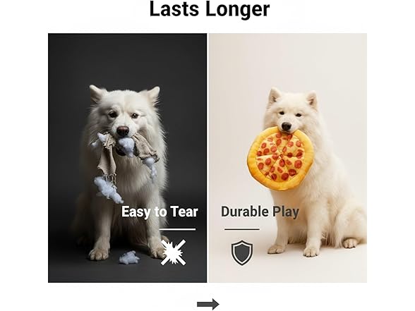 OOGIFCHE (2 Pack) Dog Toy Pizza Plush